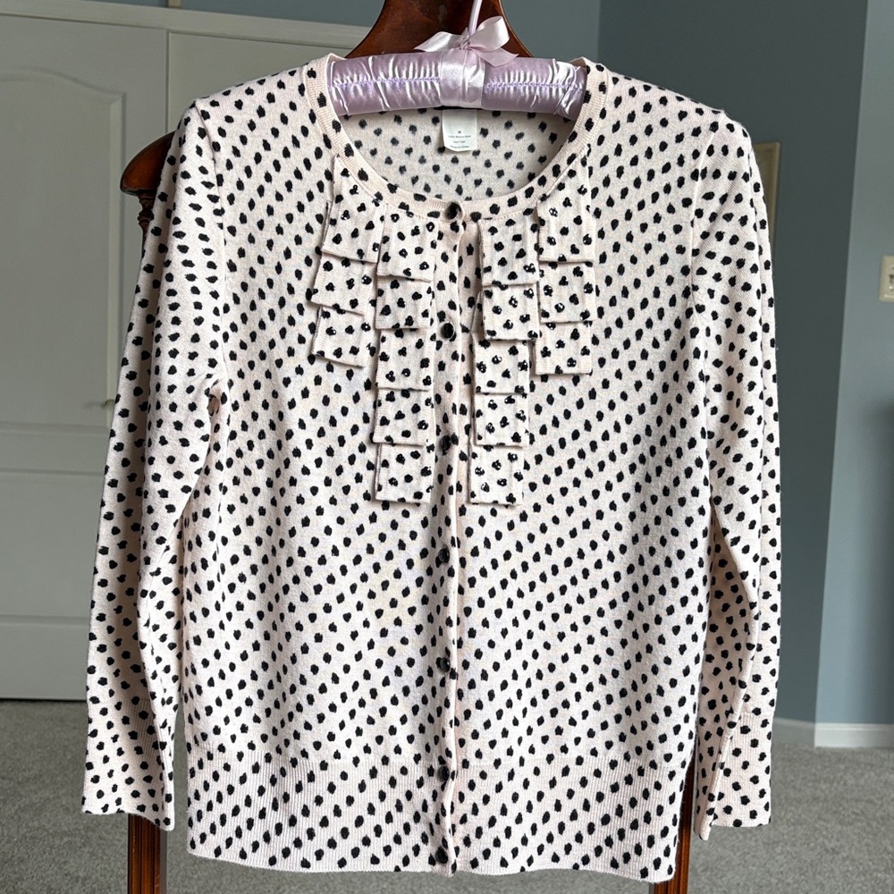 JCrew Sequin Ruffled Cardigan